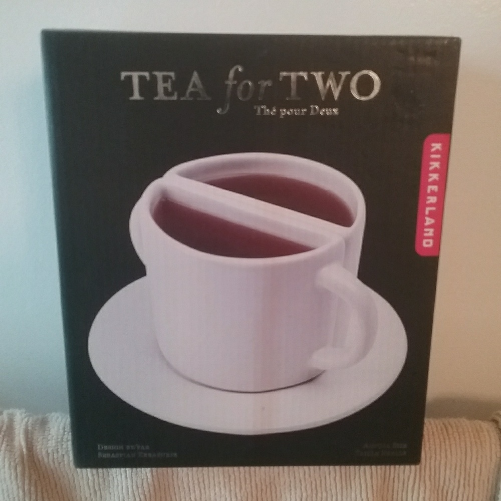 2/$15 NWT Ceramic "TEA FOR TWO" Cup Set Firm Price - Picture 2 of 2